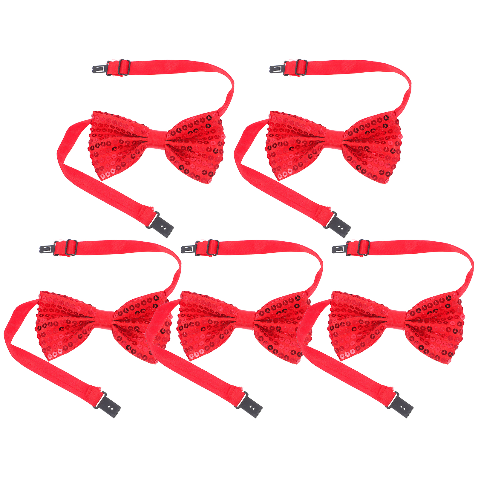 5Pcs Children Sparkly Sequin B - Bow Tie Pre Tied บทวิจารณ์และราคา