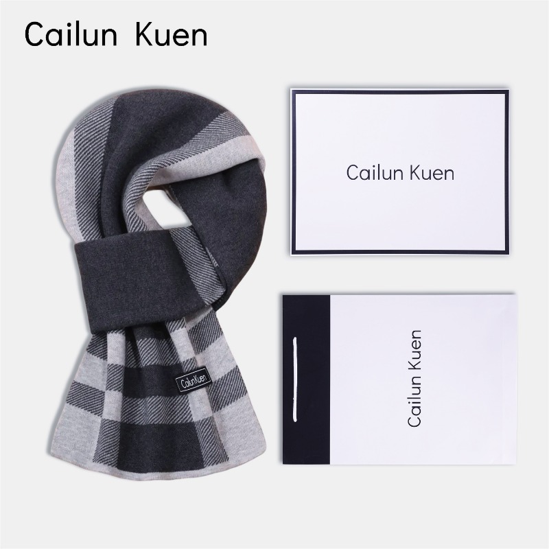 New Men's Versatile Wool Blend - Muffler Men Wool บทวิจารณ์และราคา