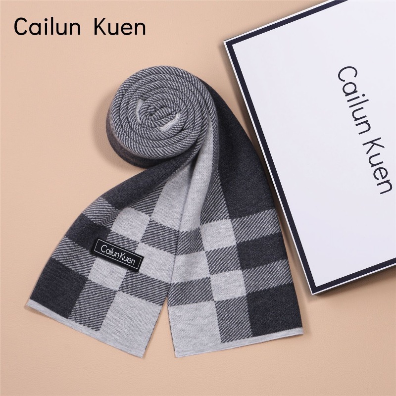 New Men's Versatile Wool Blend - Muffler Men Wool บทวิจารณ์และราคา