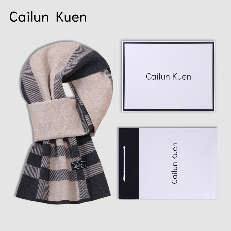 New Men's Versatile Wool Blend - Muffler Men Wool บทวิจารณ์และราคา