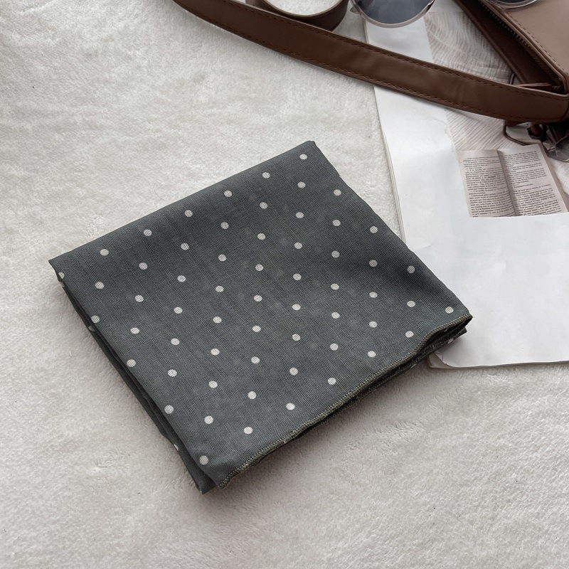 Lady Hair Dot Scarf Female Cot - Bandana Cotton บทวิจารณ์และราคา
