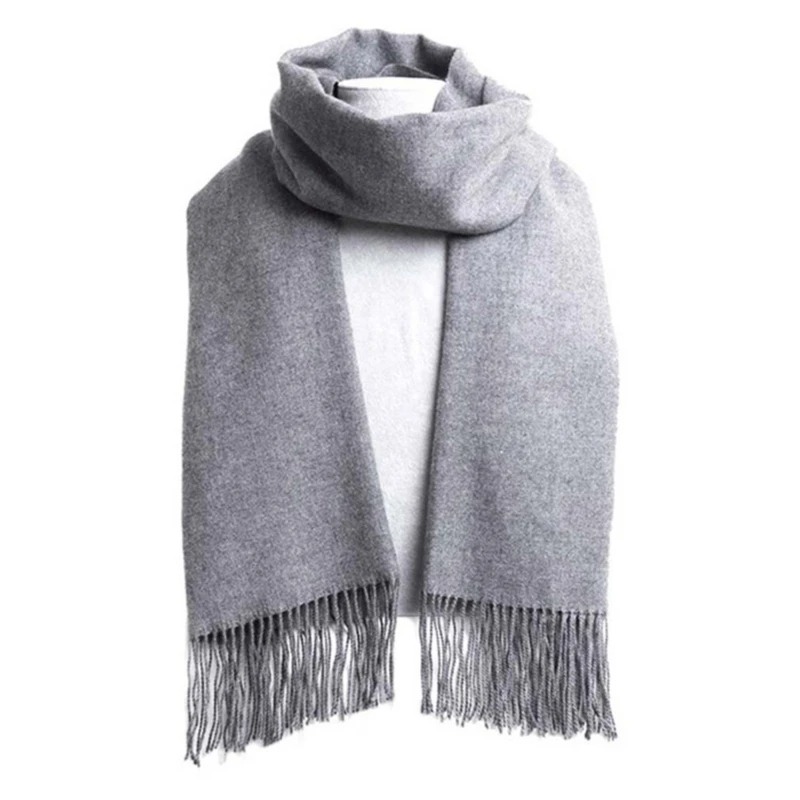 2025 Wool Scarves Winter Soft  - Muffler Men Wool บทวิจารณ์และราคา