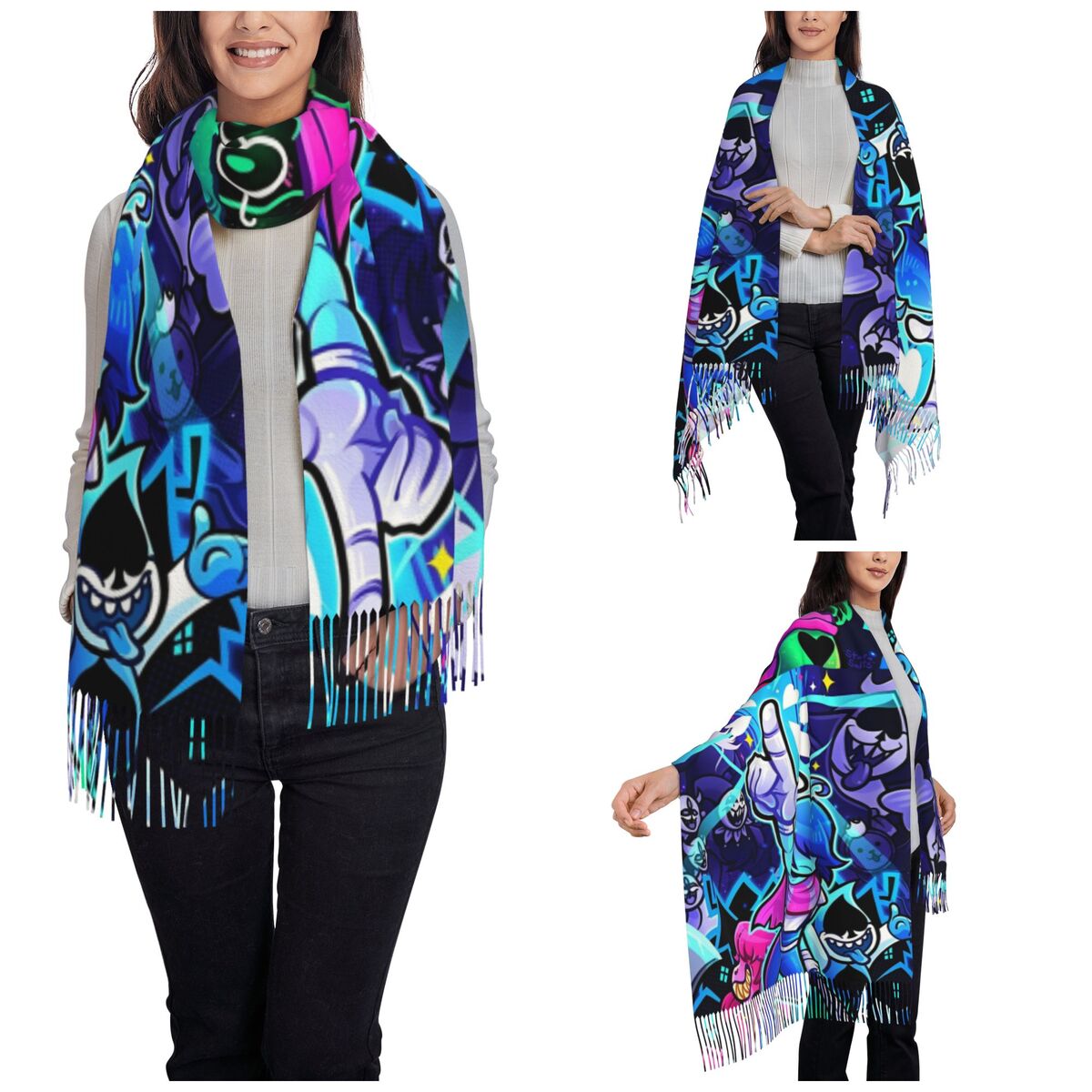Deltarunes  Shawl Wraps Womens - Pashmina Wrap Large บทวิจารณ์และราคา