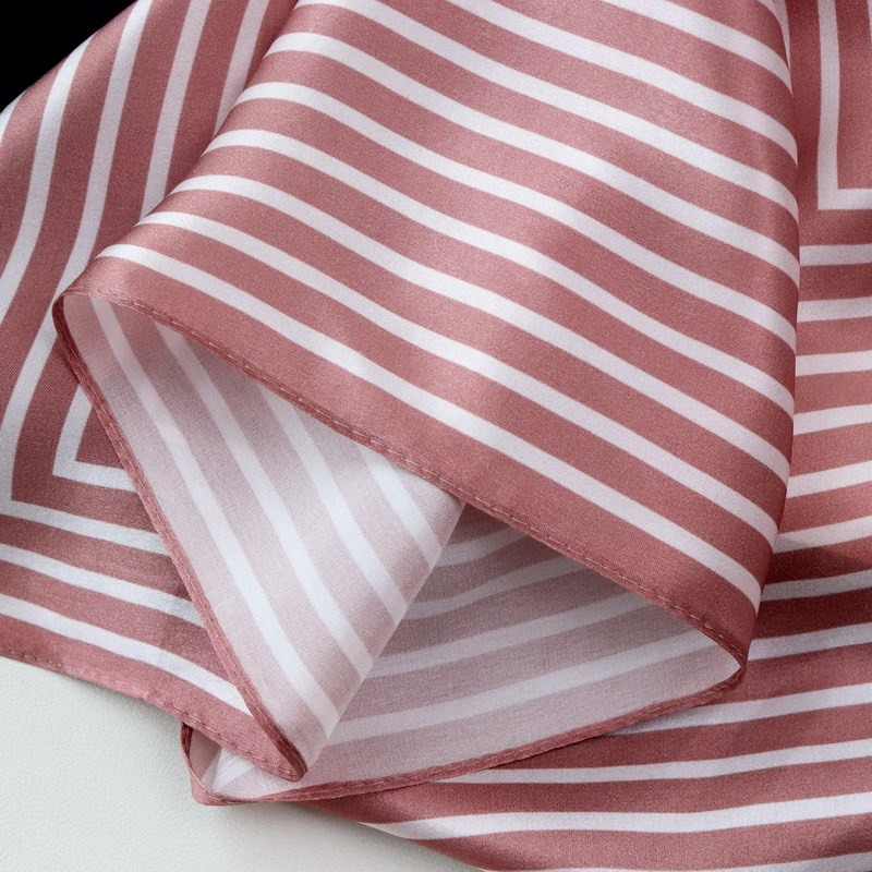 100% Pure Silk Scarf Women Hij - Silk Tie Striped บทวิจารณ์และราคา