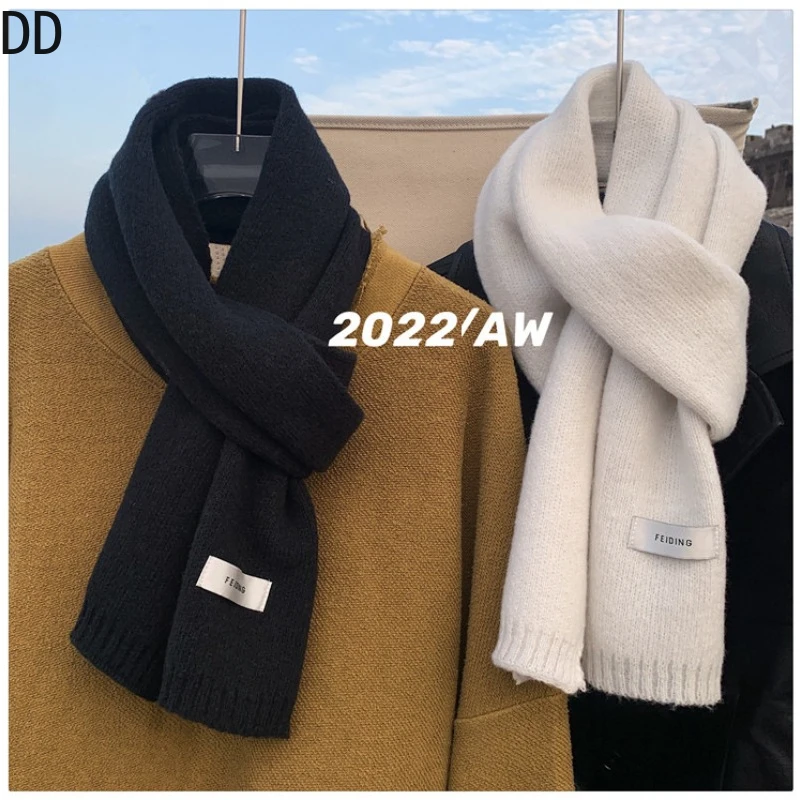 Simple Chic Solid Soft Scarf A - Muffler Men Wool บทวิจารณ์และราคา