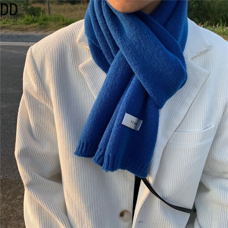 Simple Chic Solid Soft Scarf A - Muffler Men Wool บทวิจารณ์และราคา
