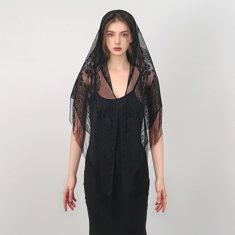 New Embroidery Lace Scarf Shaw - Stole Wedding Shawl บทวิจารณ์และราคา