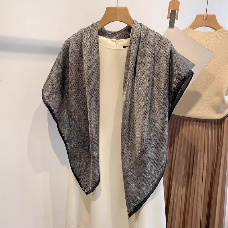 Oversized 110x110cm Real Silk  - Pashmina Wrap Large บทวิจารณ์และราคา