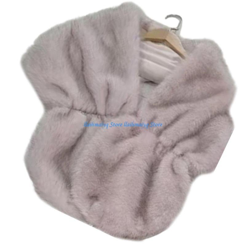 573B Luxurious Artificial Furs - Stole Wedding Shawl บทวิจารณ์และราคา