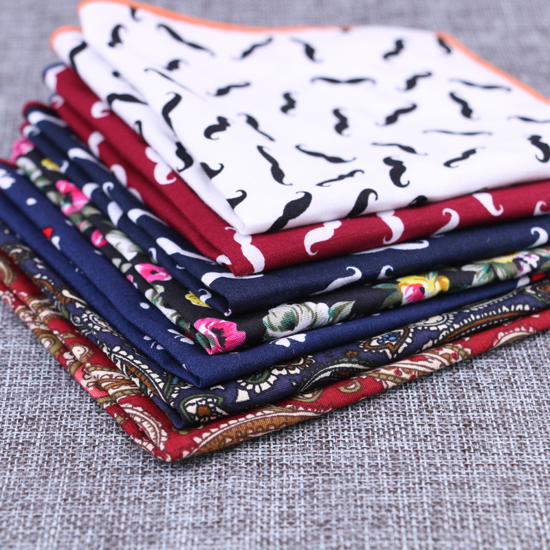 Fashion Cotton Pocket Square F - Handkerchief Cotton Men บทวิจารณ์และราคา