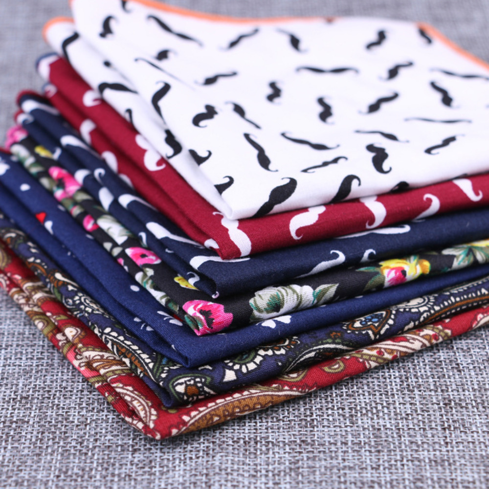 Fashion Cotton Pocket Square F - Handkerchief Cotton Men บทวิจารณ์และราคา