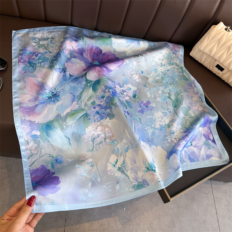 2026 New Floral Print Silk Squ - Ascot Neck Scarf บทวิจารณ์และราคา