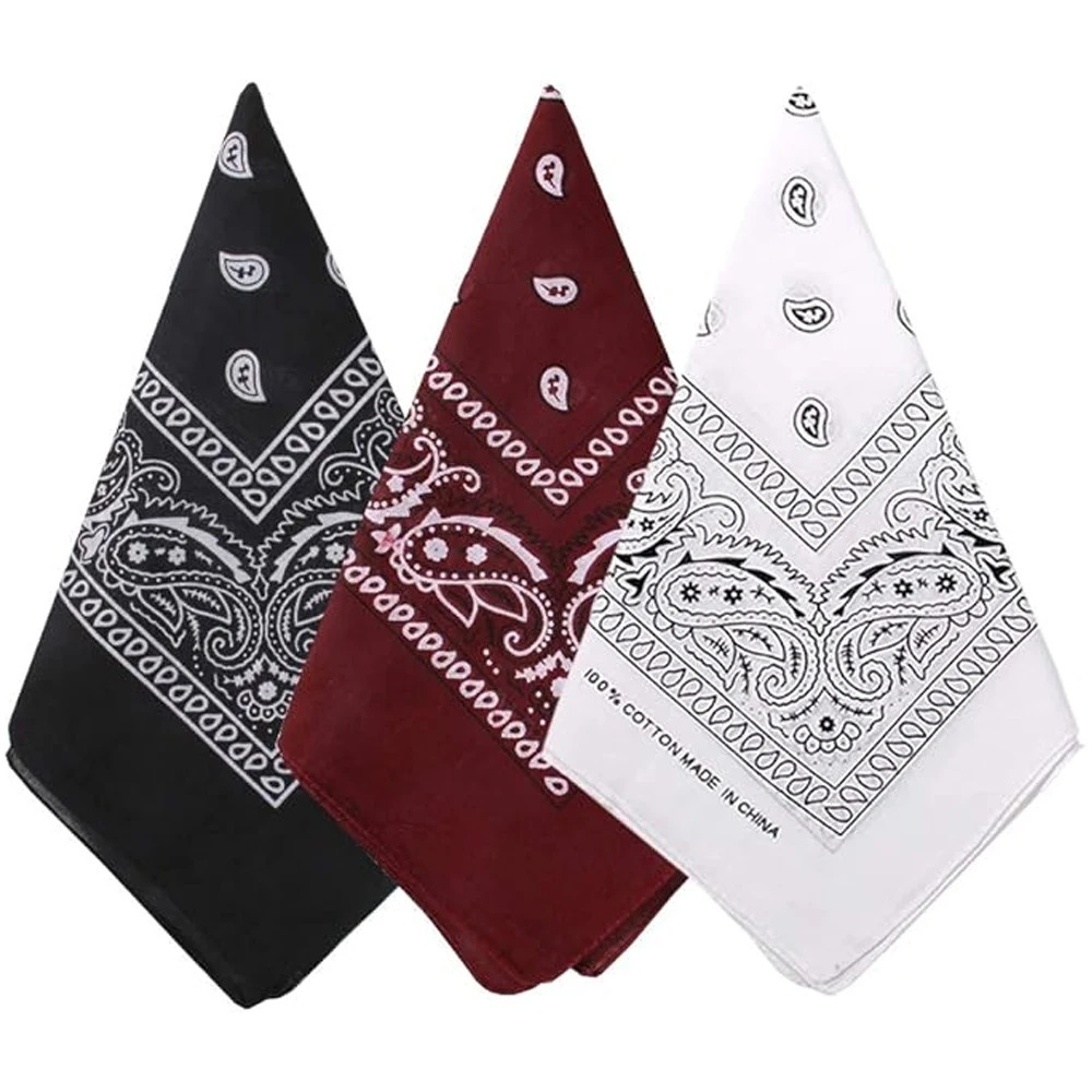 Unisex Men Women Bandana Hairb - Handkerchief Cotton Men บทวิจารณ์และราคา