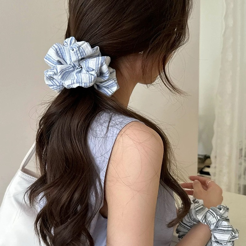 2024 Korea Fashion Stripe Hair - Silk Tie Striped บทวิจารณ์และราคา