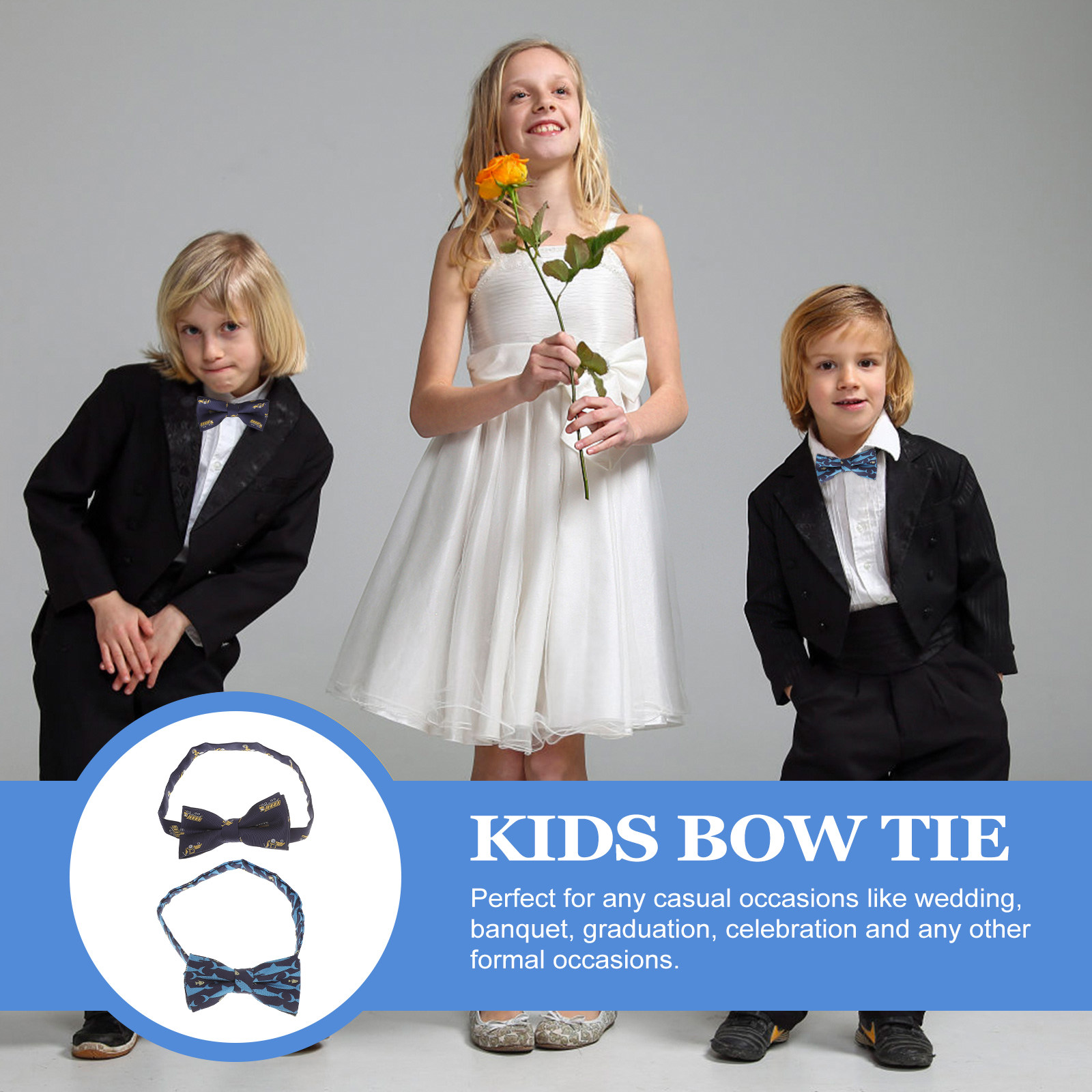 2Pcs Kids Bow Tie Cartoon Pre- - Bow Tie Pre Tied บทวิจารณ์และราคา