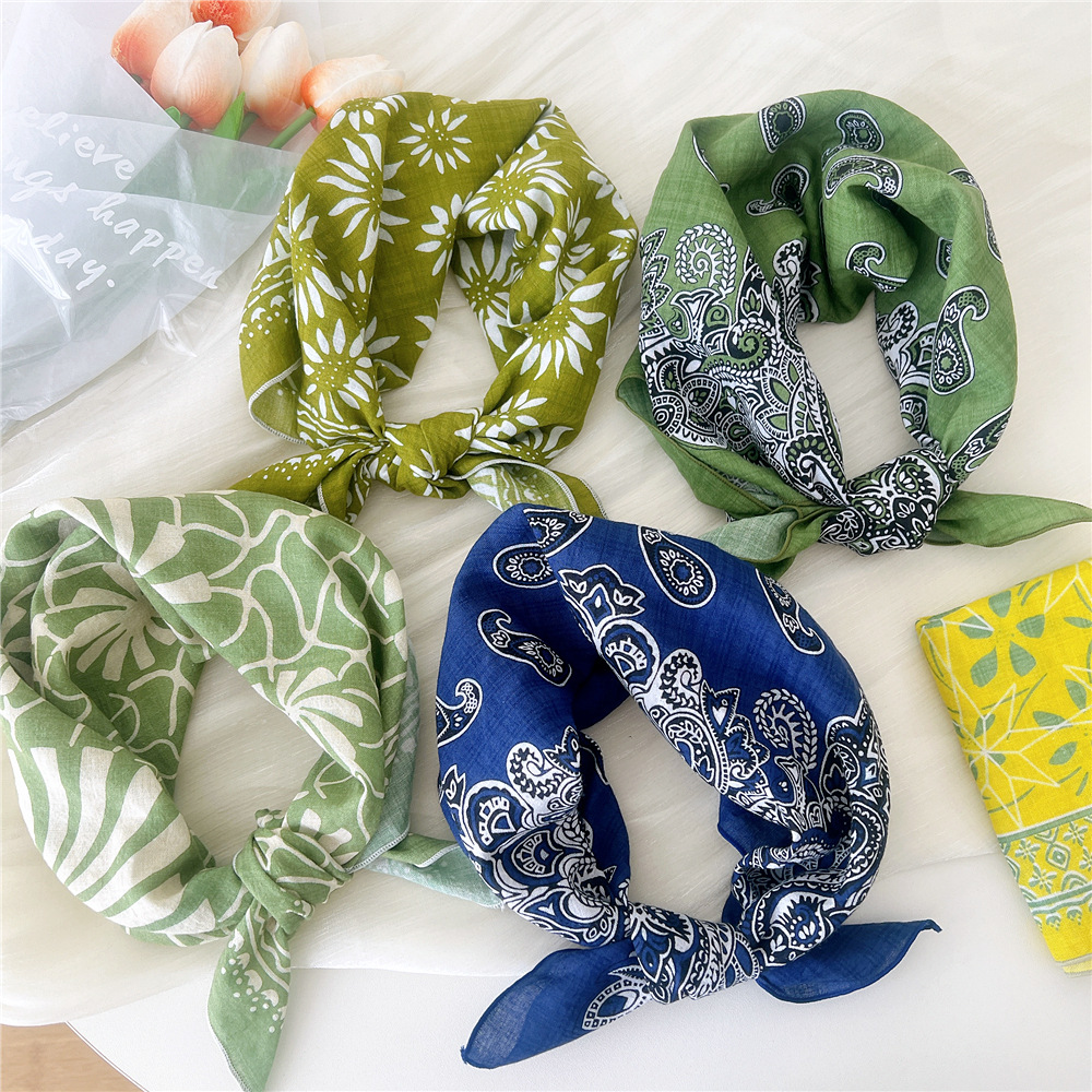 Luxury Floral Print Cotton Lin - Bandana Cotton บทวิจารณ์และราคา