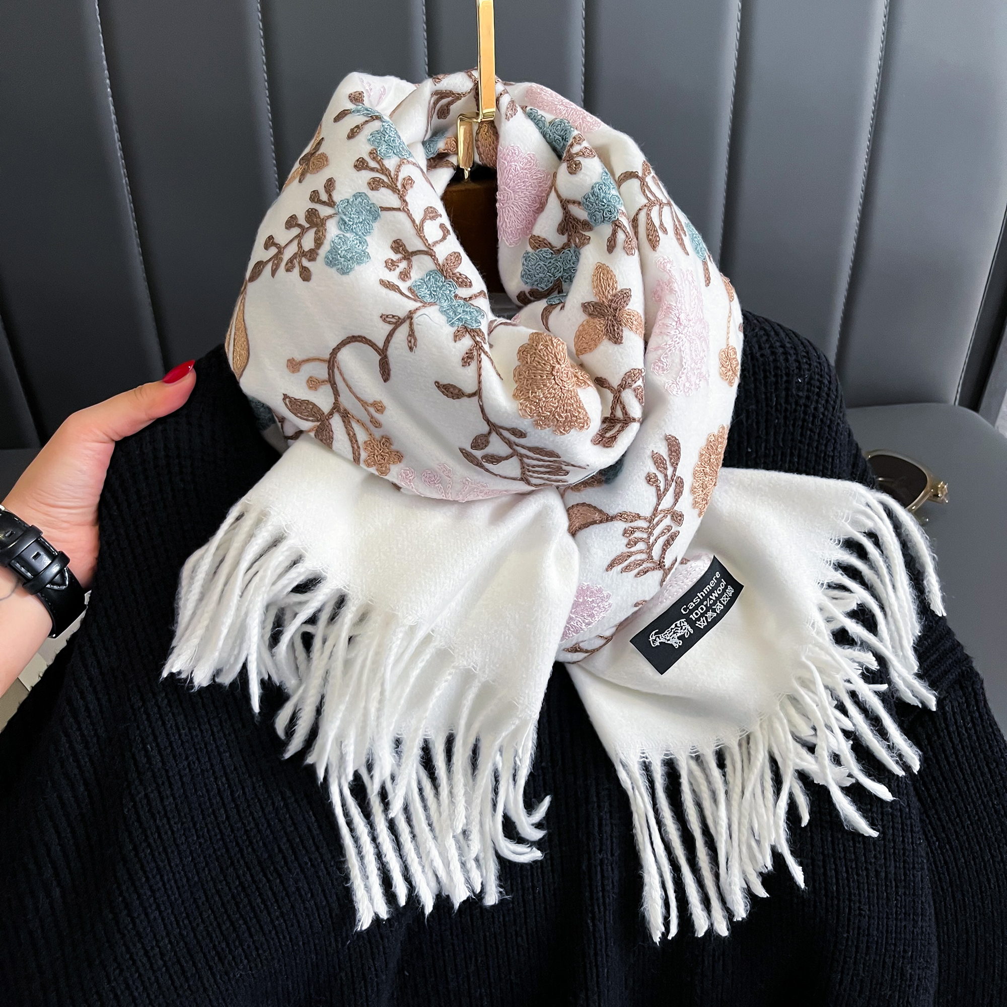 New Winter Warm Cashmere Scarf - Woven Scarf Blanket บทวิจารณ์และราคา