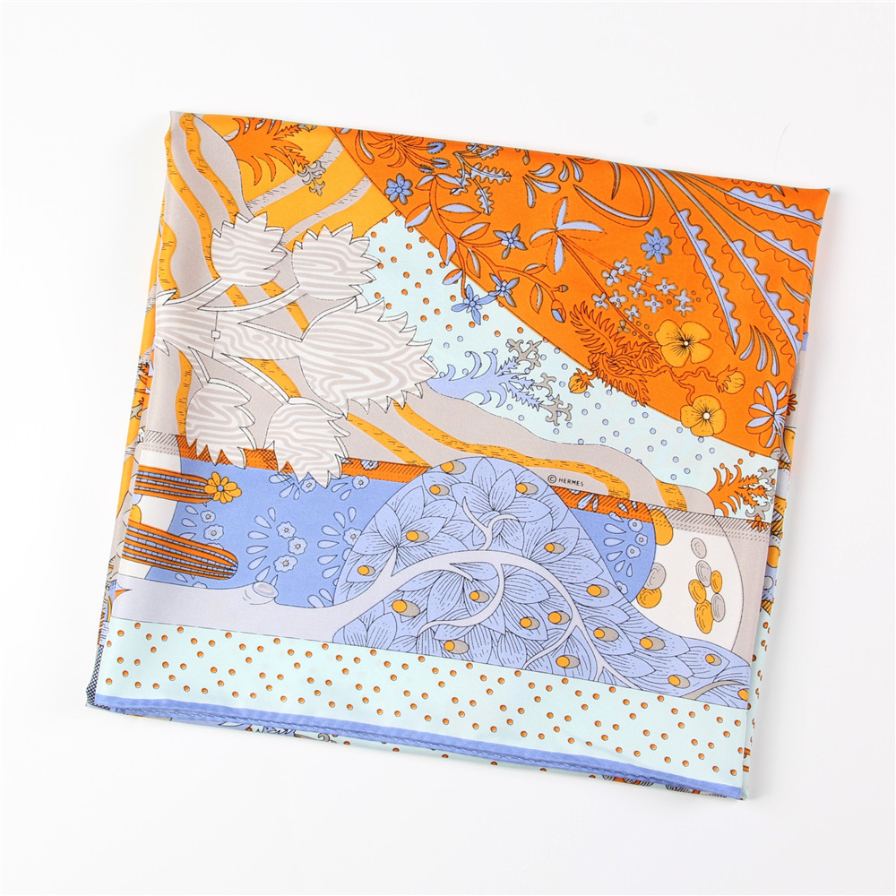 Manual Hand Rolled Twill Silk  - Scarf Silk Square บทวิจารณ์และราคา