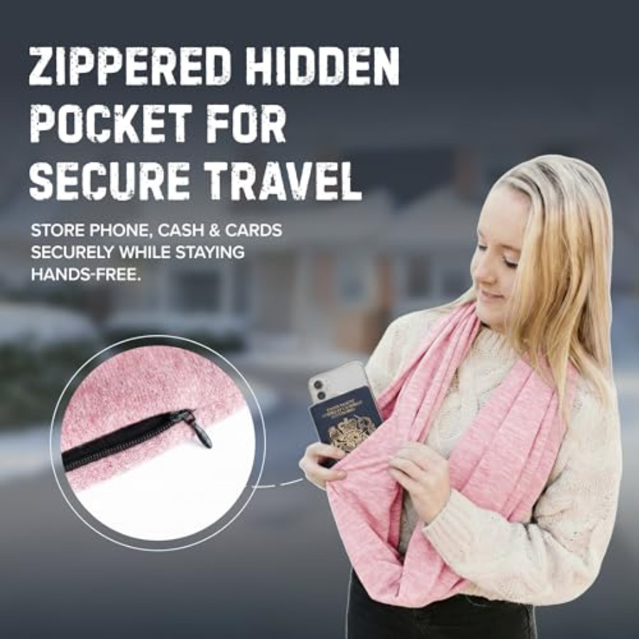 Infinity Travel Scarf Loop wit - Infinity Scarf Knit บทวิจารณ์และราคา