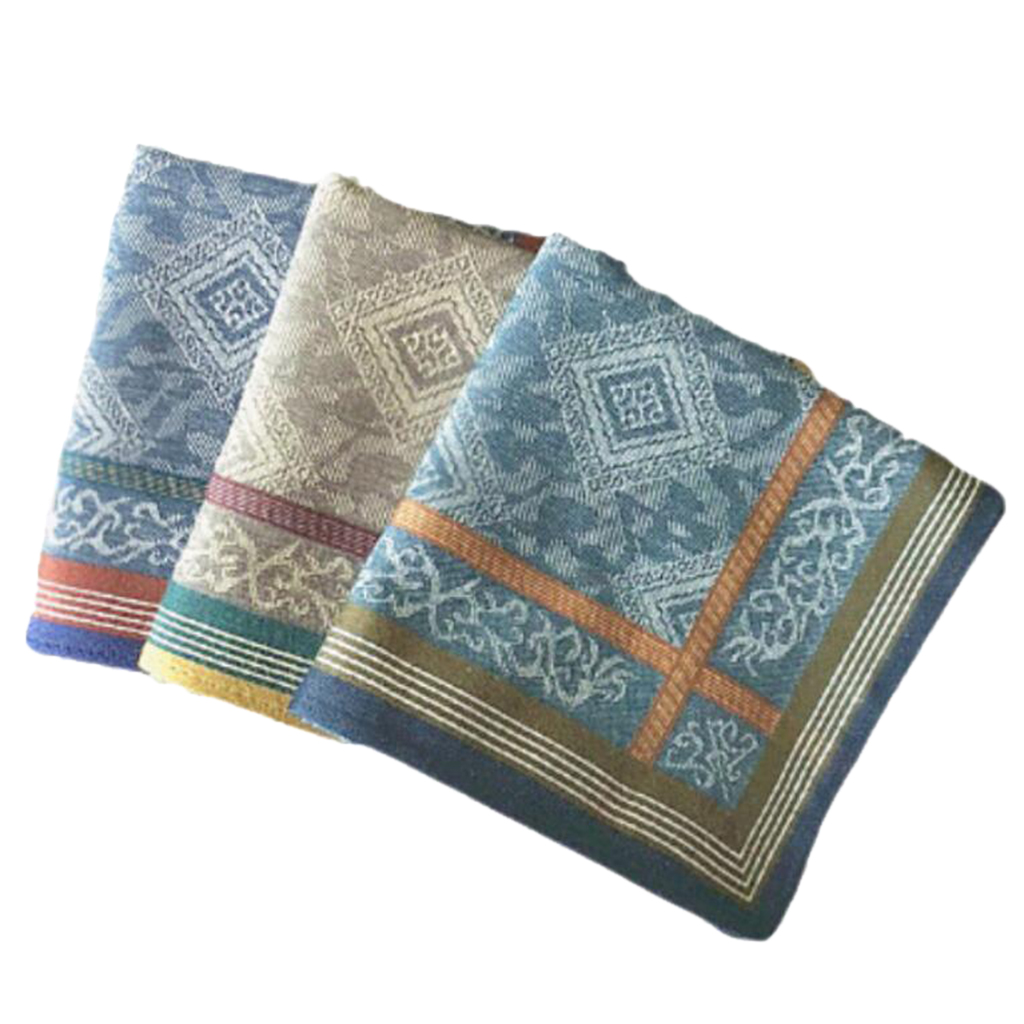 3pcs Classic Mens Plaid Handke - Handkerchief Cotton Men บทวิจารณ์และราคา