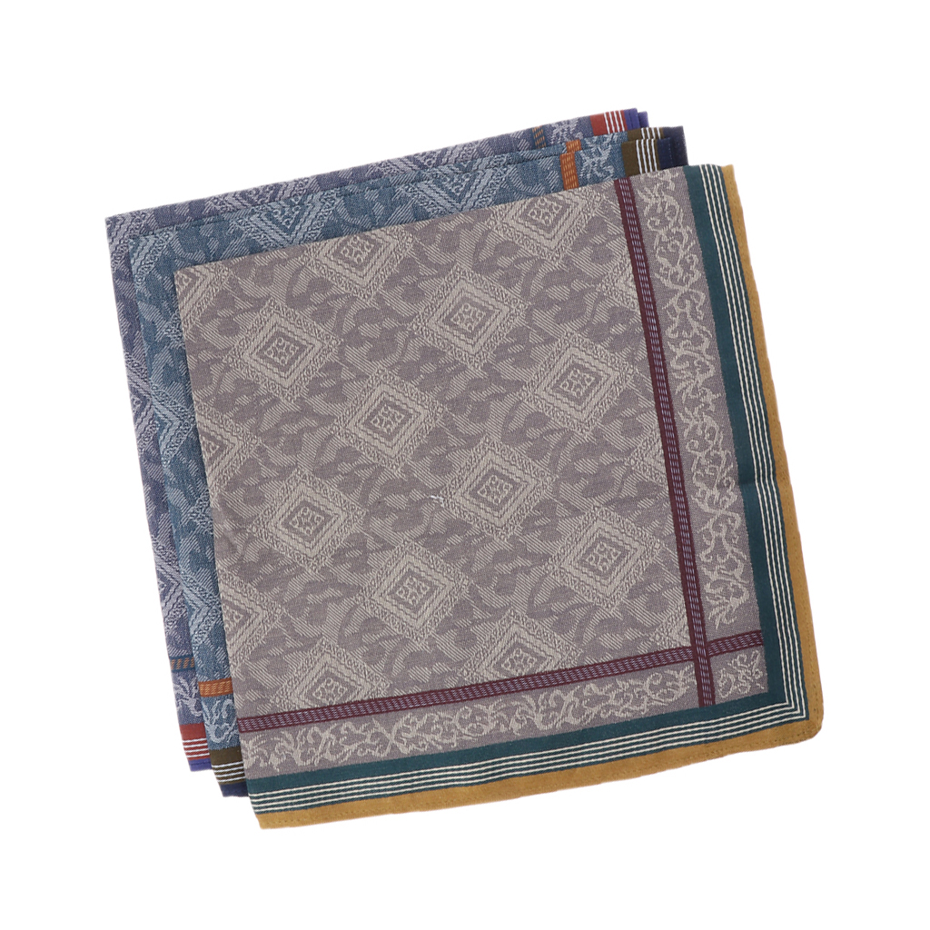 3pcs Classic Mens Plaid Handke - Handkerchief Cotton Men บทวิจารณ์และราคา