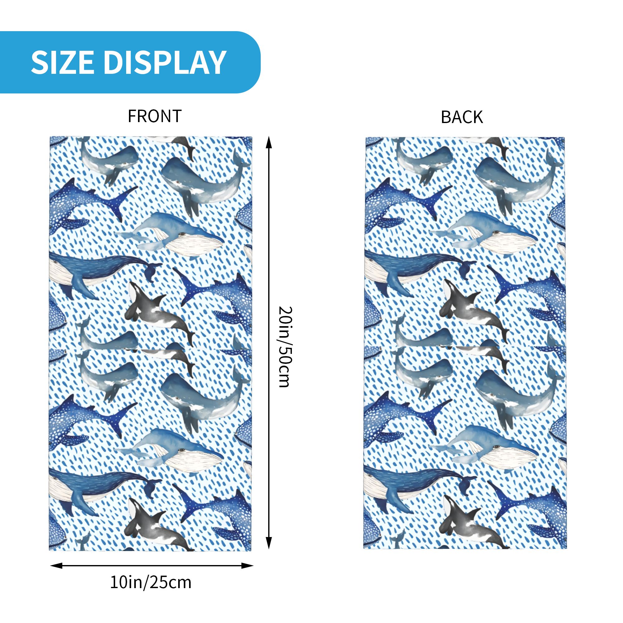 Custom Blue Watercolour Shark  - Neck Warmer Tube บทวิจารณ์และราคา