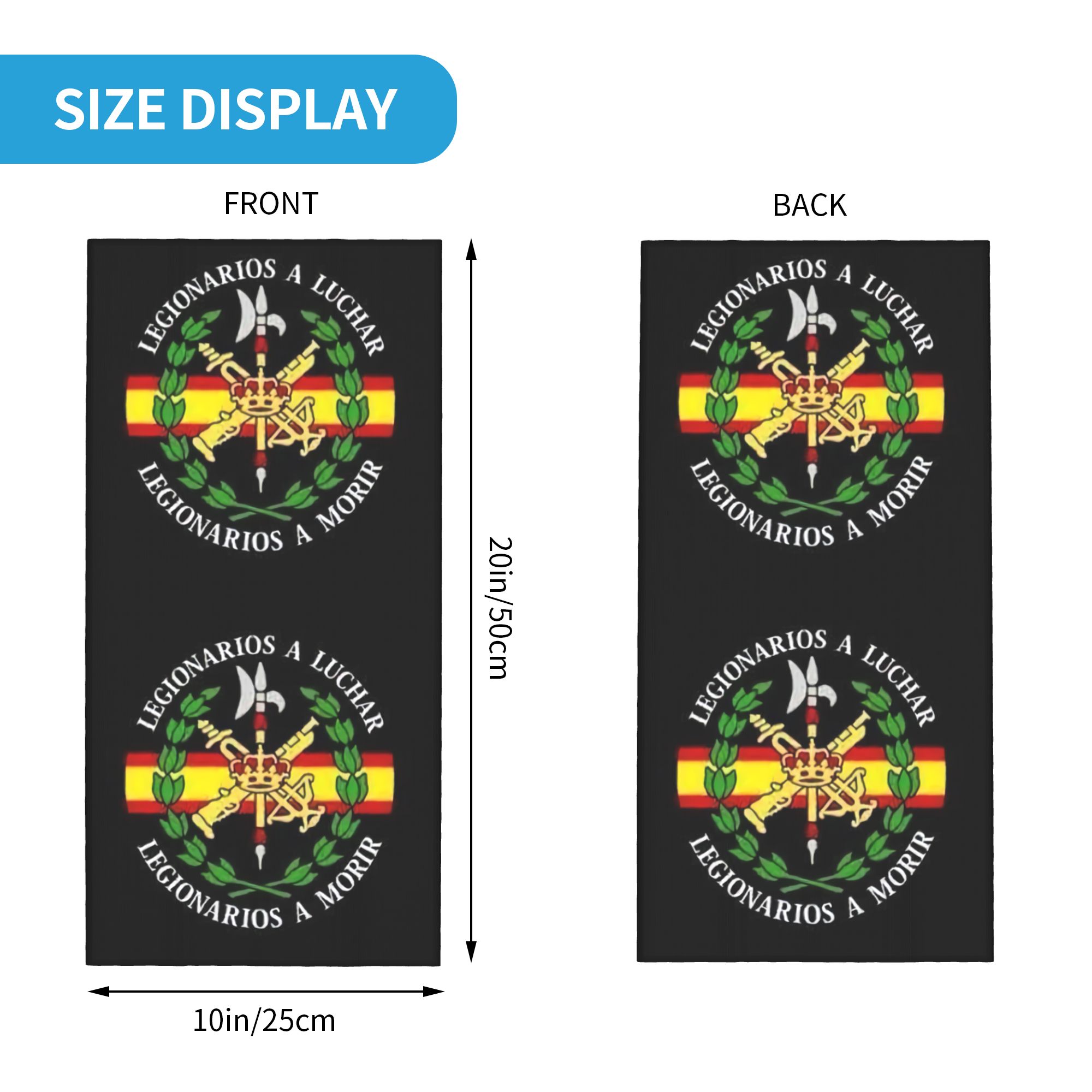 Custom Spanish Legion Bandana  - Neck Warmer Tube บทวิจารณ์และราคา
