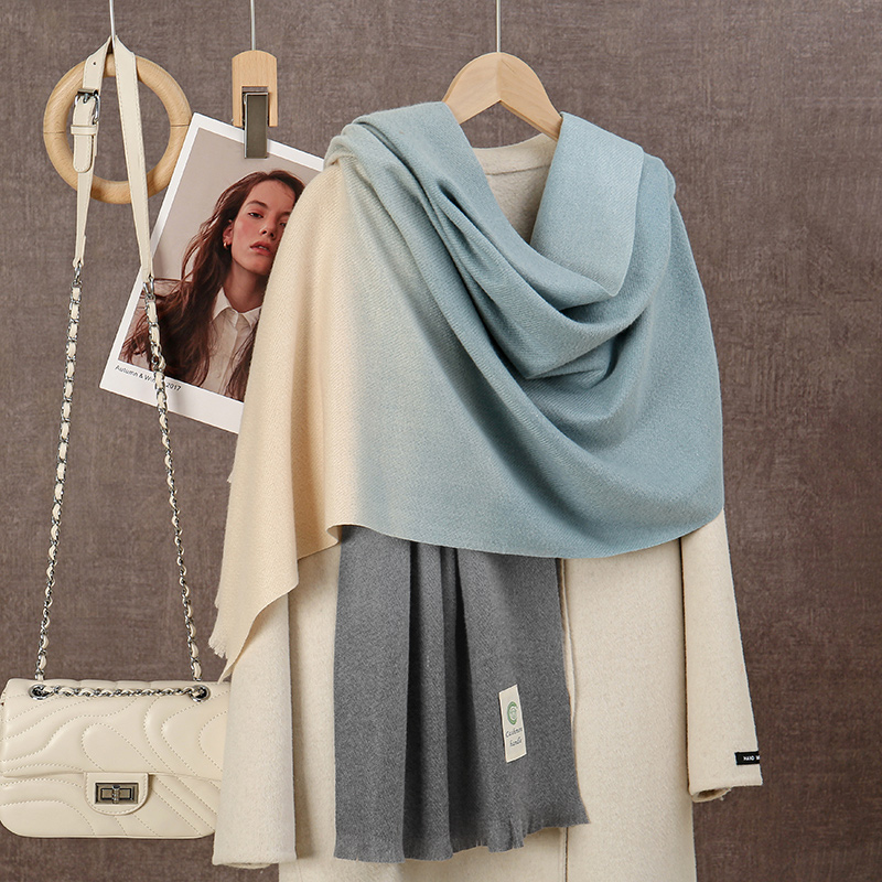 New 2024 Gradient Cashmere Sca - Woven Scarf Blanket บทวิจารณ์และราคา