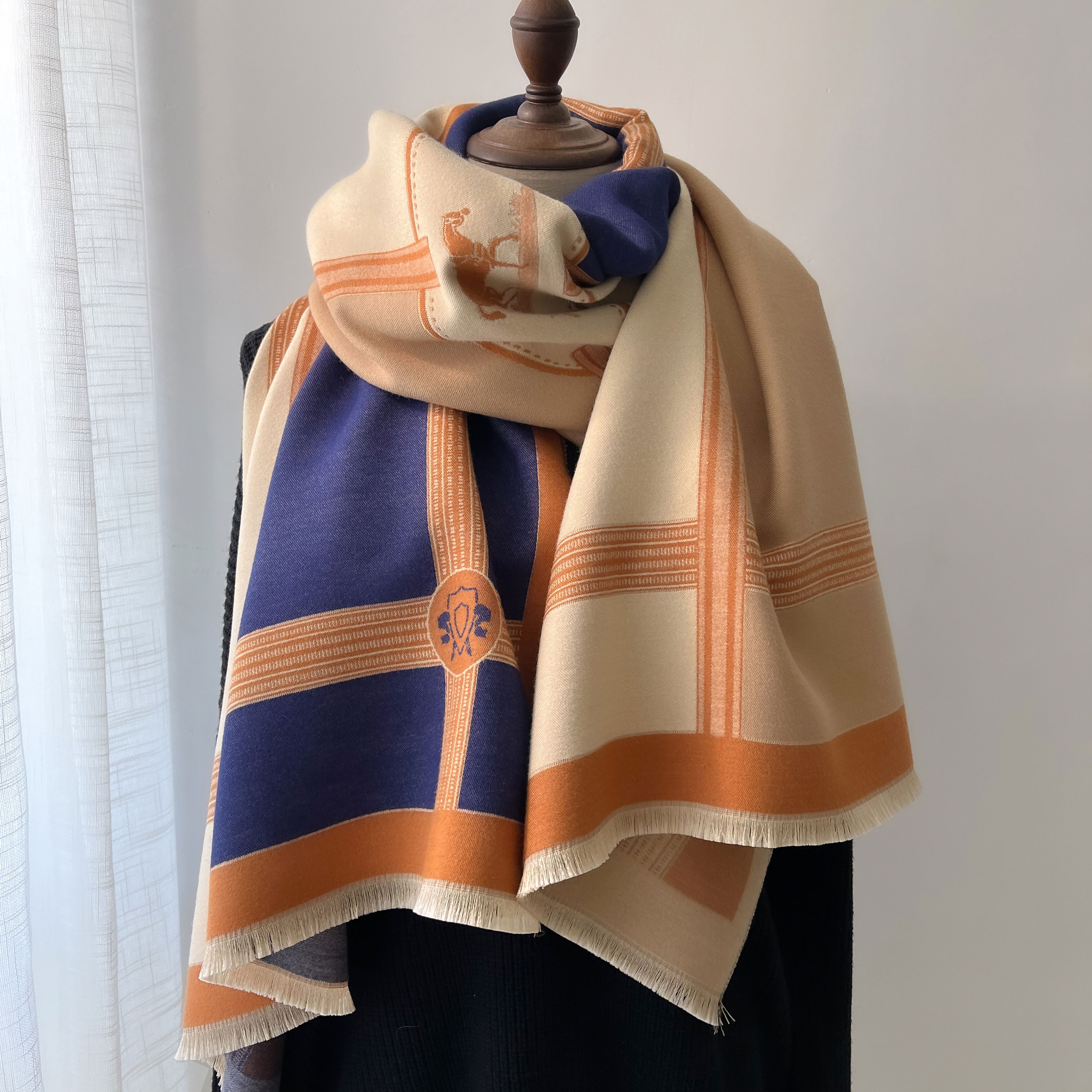 Winter Cashmere Scarf Women Lu - Woven Scarf Blanket บทวิจารณ์และราคา