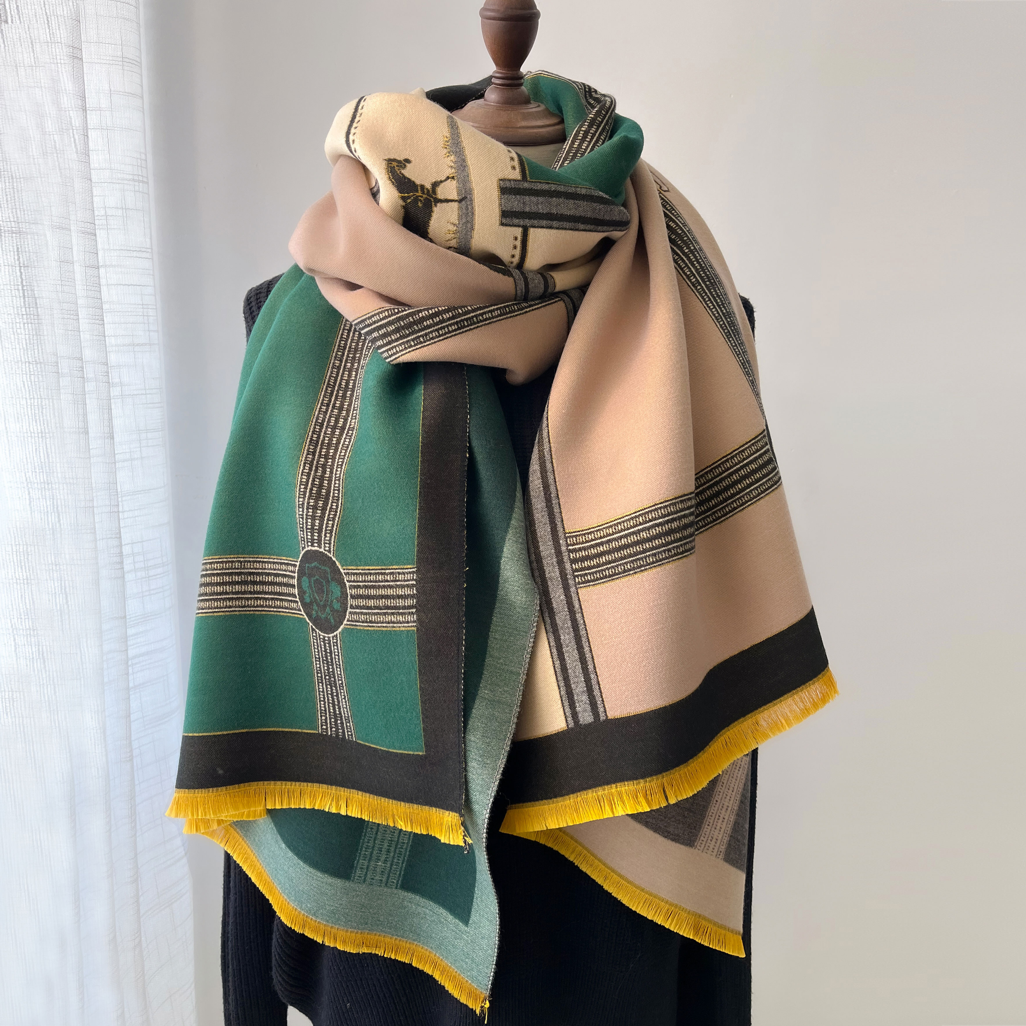 Winter Cashmere Scarf Women Lu - Woven Scarf Blanket บทวิจารณ์และราคา
