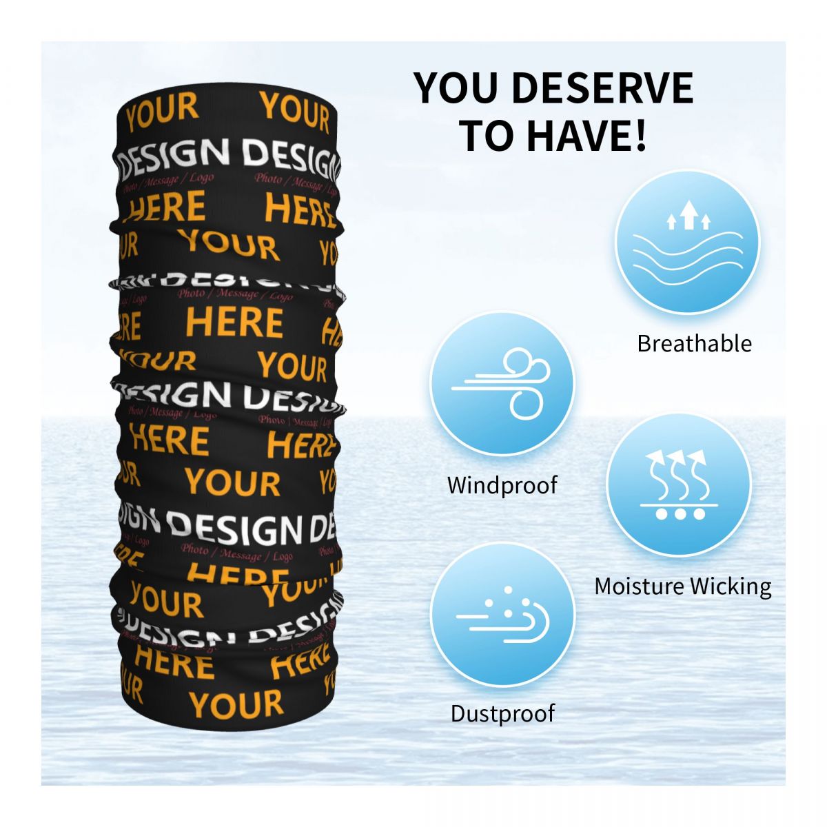 Custom Your Design Here Bandan - Neck Warmer Tube บทวิจารณ์และราคา