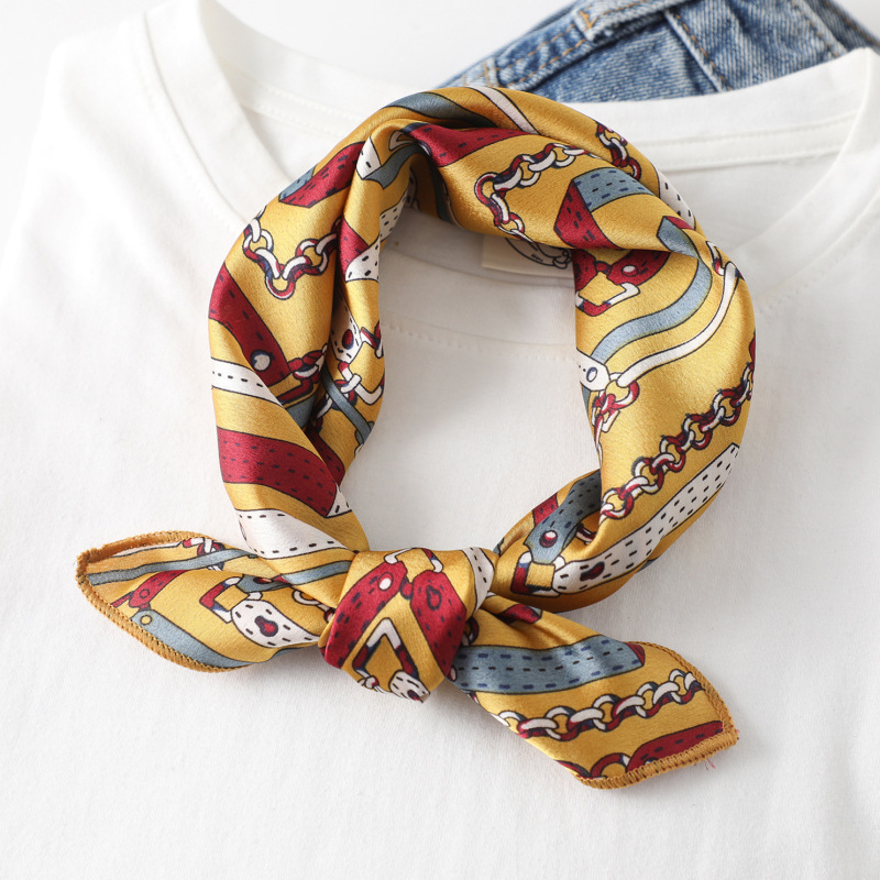 Women scarf  50*50cm Square Sk - Silk Tie Striped บทวิจารณ์และราคา