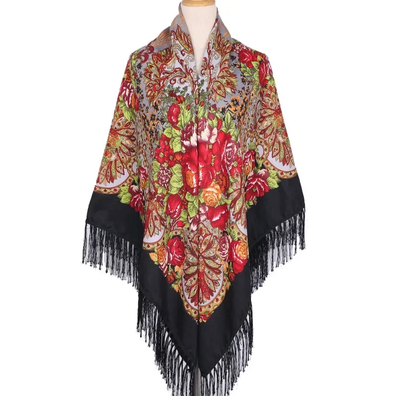 160*160cm Ethnic Large Square  - Woven Scarf Blanket บทวิจารณ์และราคา