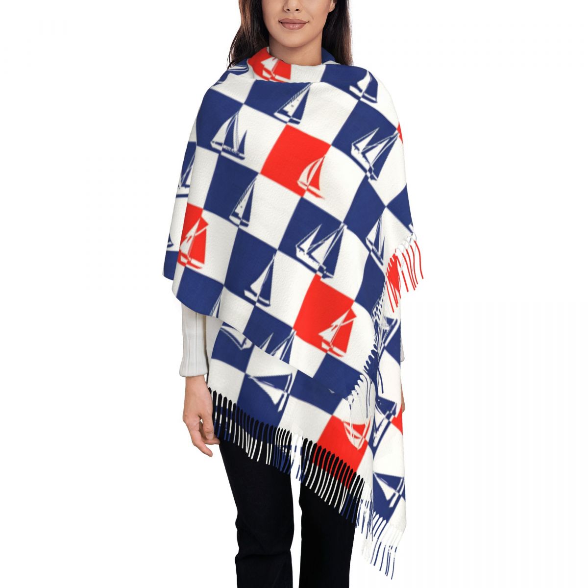 Sailing Ship Ocean Scarf Fall  - Pashmina Wrap Large บทวิจารณ์และราคา