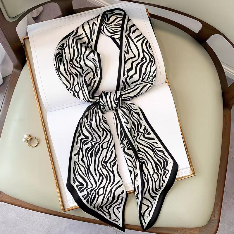 Luxury Zebra Print Silk Square - Silk Tie Striped บทวิจารณ์และราคา