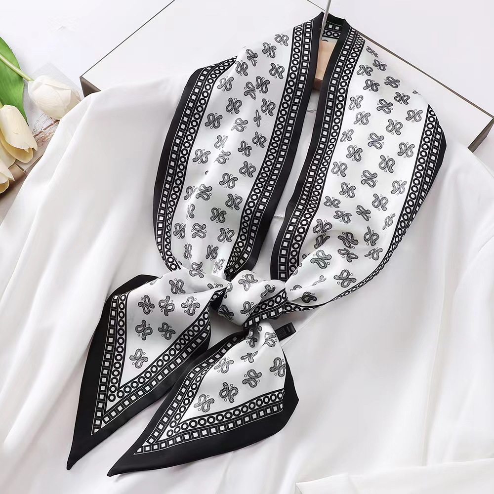 Luxury Zebra Print Silk Square - Silk Tie Striped บทวิจารณ์และราคา