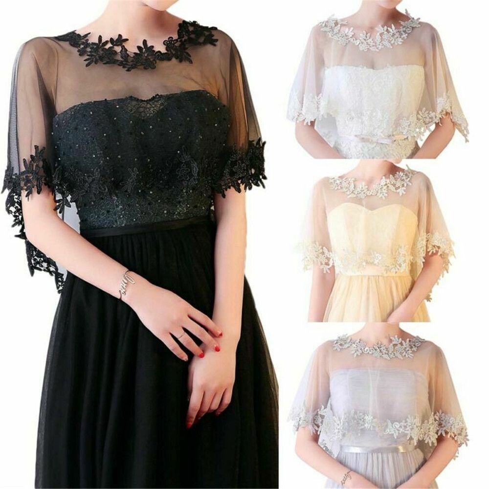 Women Party Bridal Casual Lace - Stole Wedding Shawl บทวิจารณ์และราคา