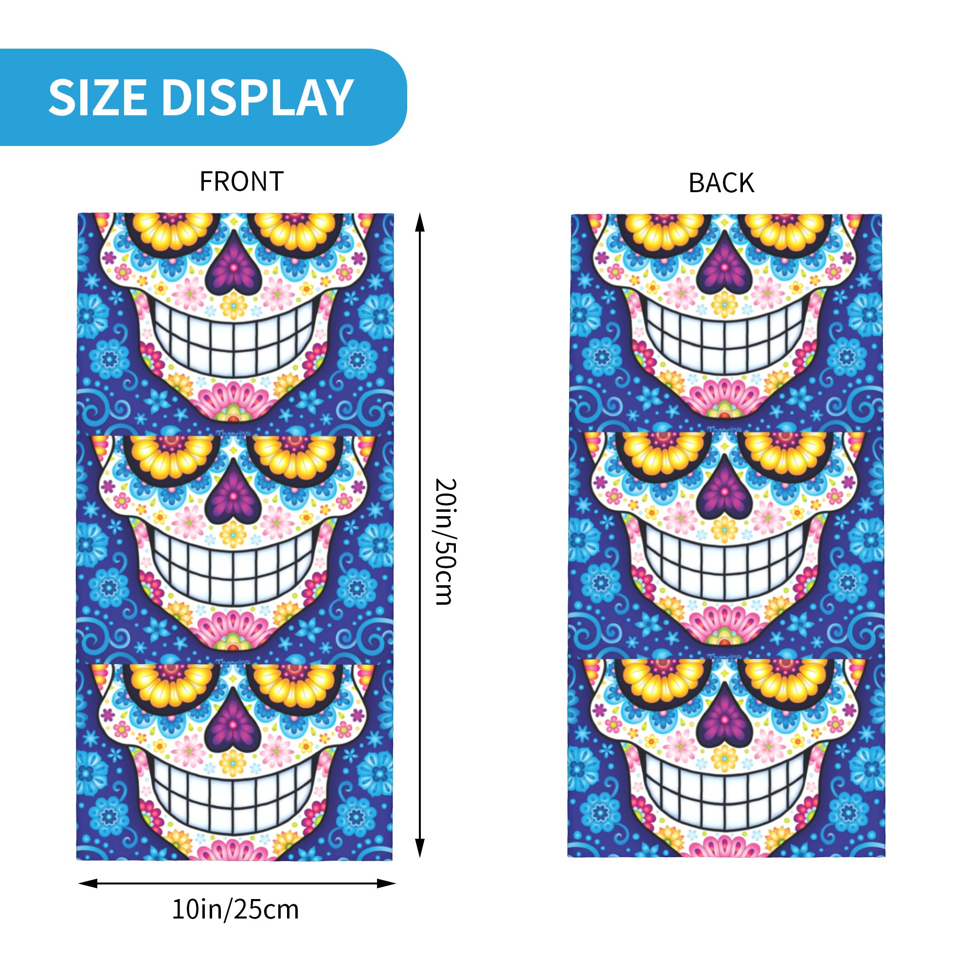 Custom Day Of The Dead Sugar S - Neck Warmer Tube บทวิจารณ์และราคา