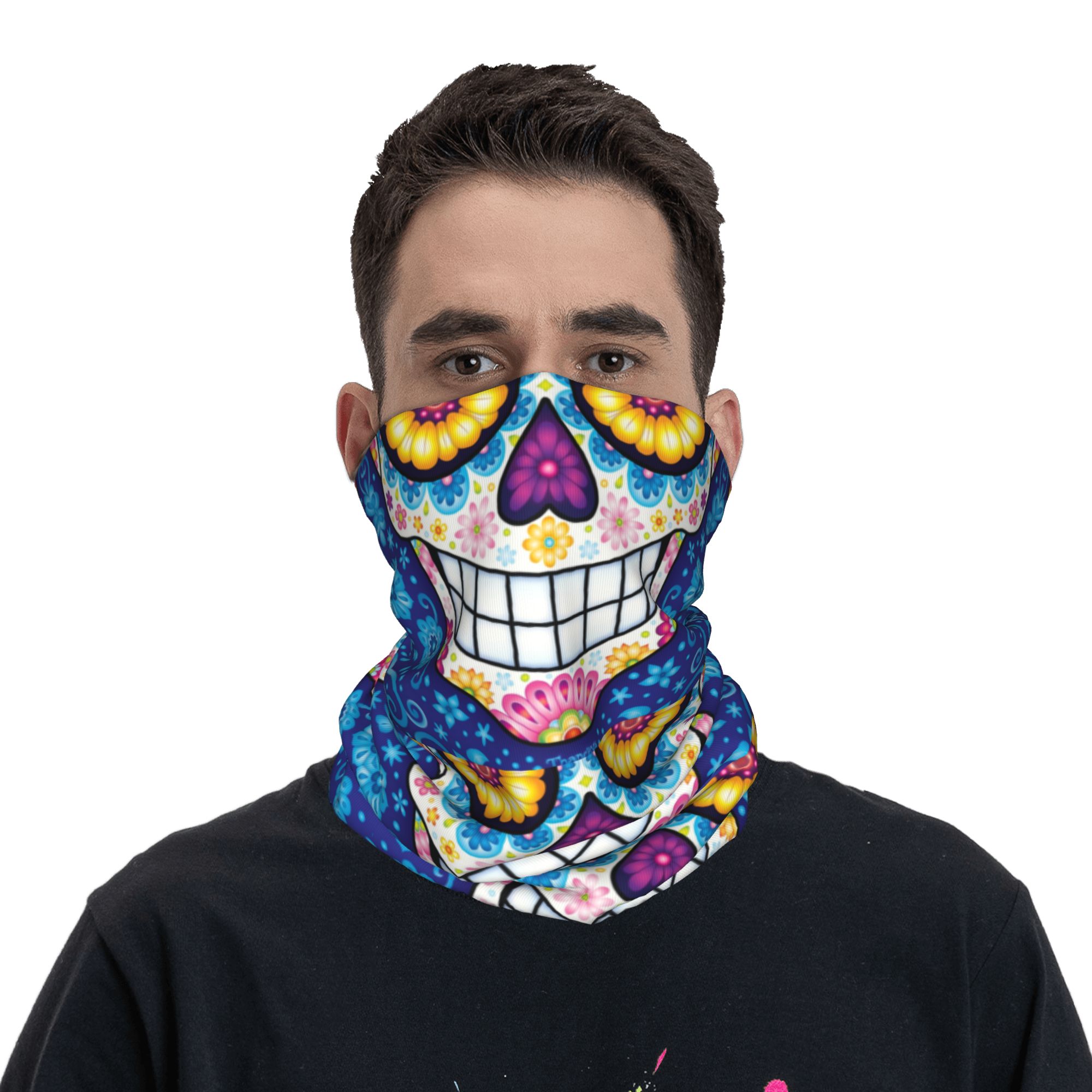 Custom Day Of The Dead Sugar S - Neck Warmer Tube บทวิจารณ์และราคา
