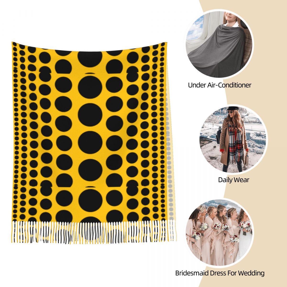 Infinity Polka Dots Scarf for  - Infinity Scarf Knit บทวิจารณ์และราคา
