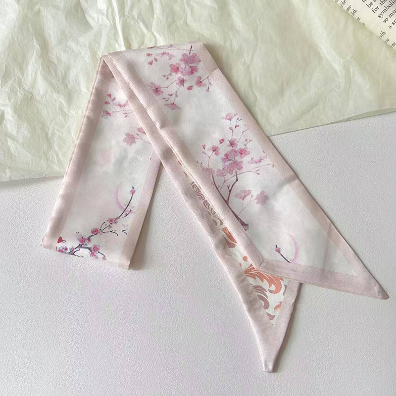 Fashion Women Silk Satin Skinn - Ascot Neck Scarf บทวิจารณ์และราคา