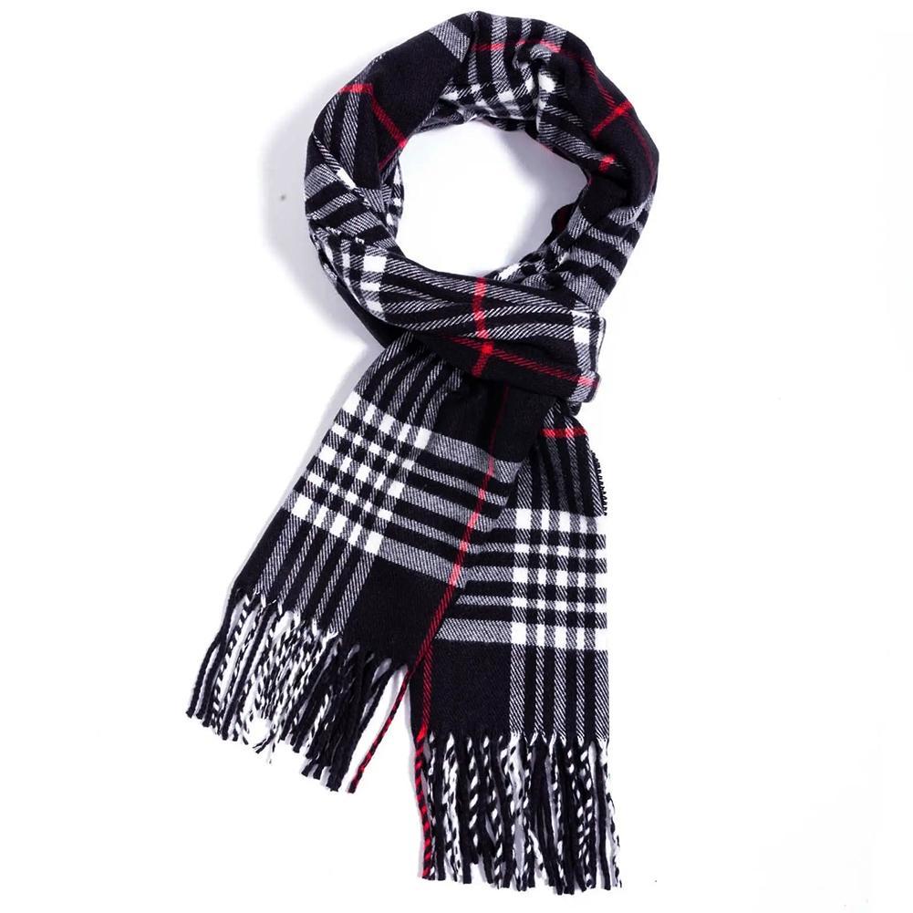 British Style Winter Scarves F - Muffler Men Wool บทวิจารณ์และราคา