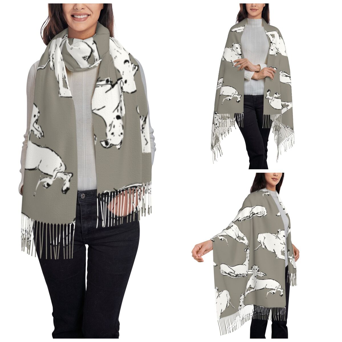 Relaxing Greyhound Whippet Sca - Pashmina Wrap Large บทวิจารณ์และราคา