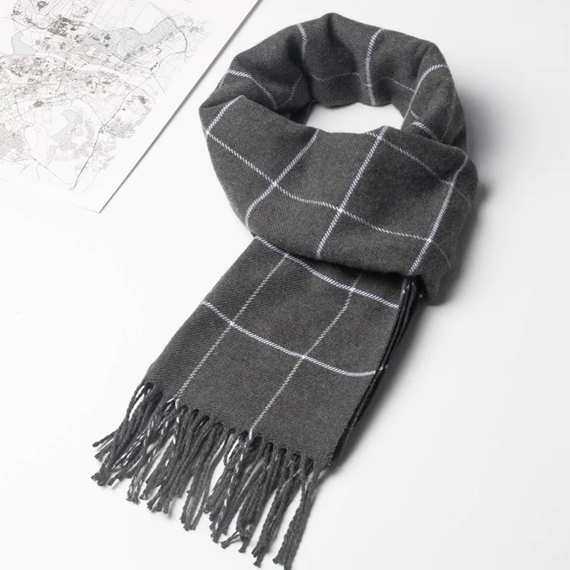 2023 New Winter Men Scarf Keep - Muffler Men Wool บทวิจารณ์และราคา