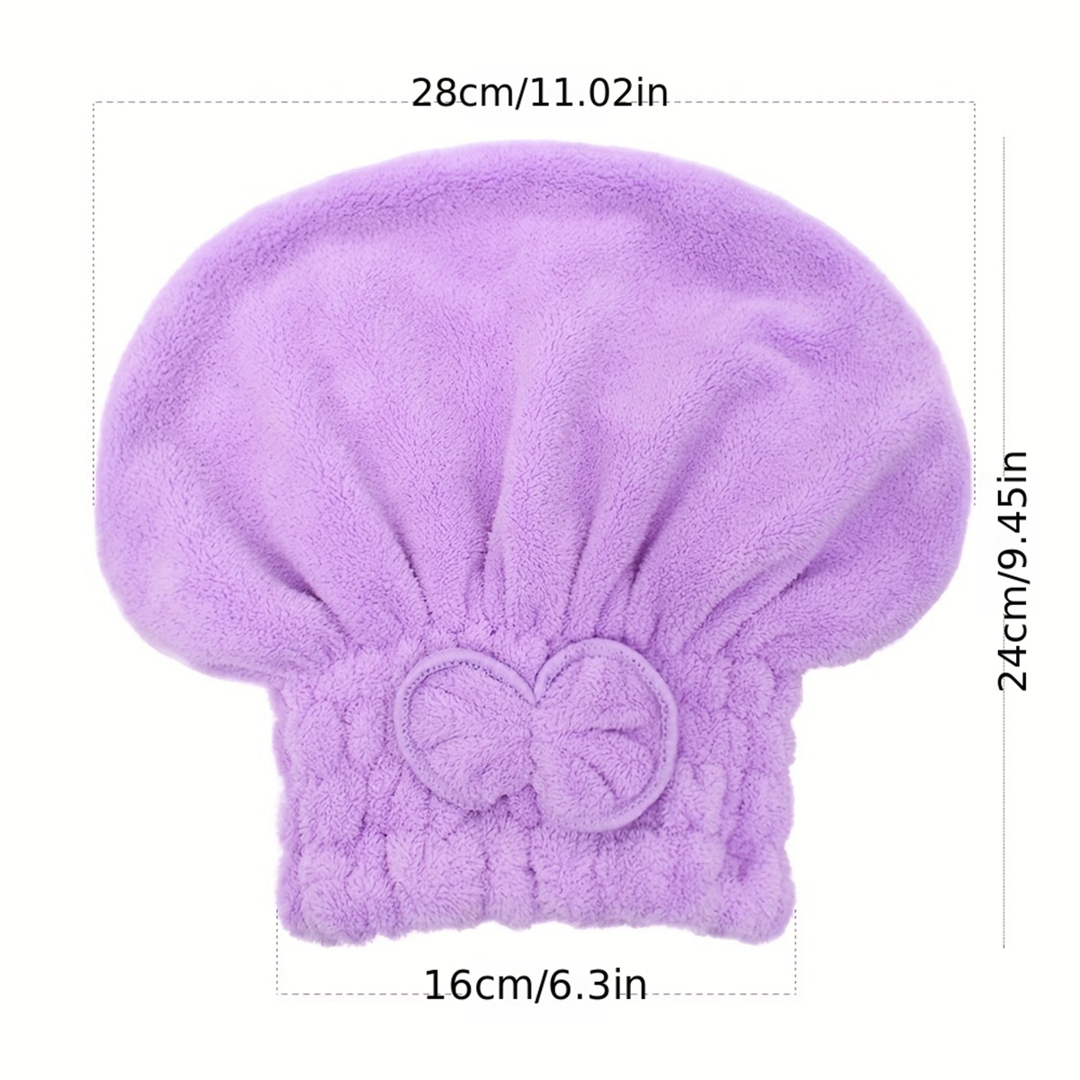 1Pc Microfiber Hair Drying Tow - Head Wrap Turban บทวิจารณ์และราคา