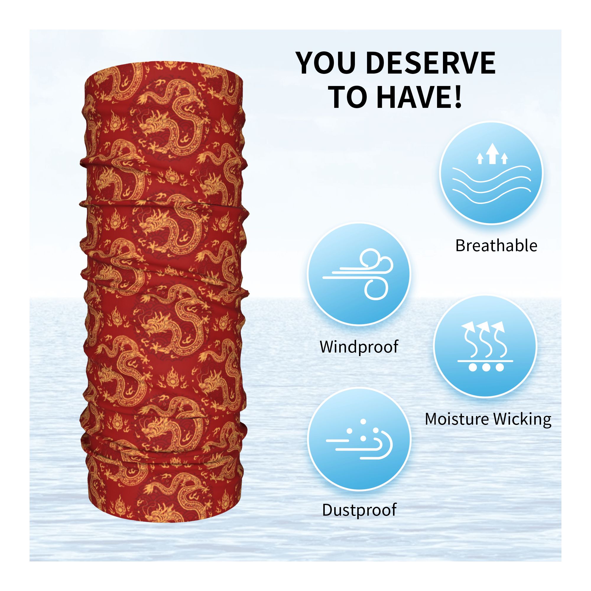 Red Dragon Winter Headband Nec - Neck Warmer Tube บทวิจารณ์และราคา