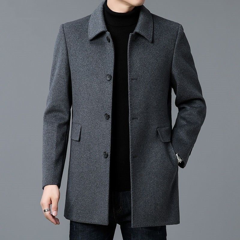 Wool Blend Coat White Mans Sha - Muffler Men Wool บทวิจารณ์และราคา