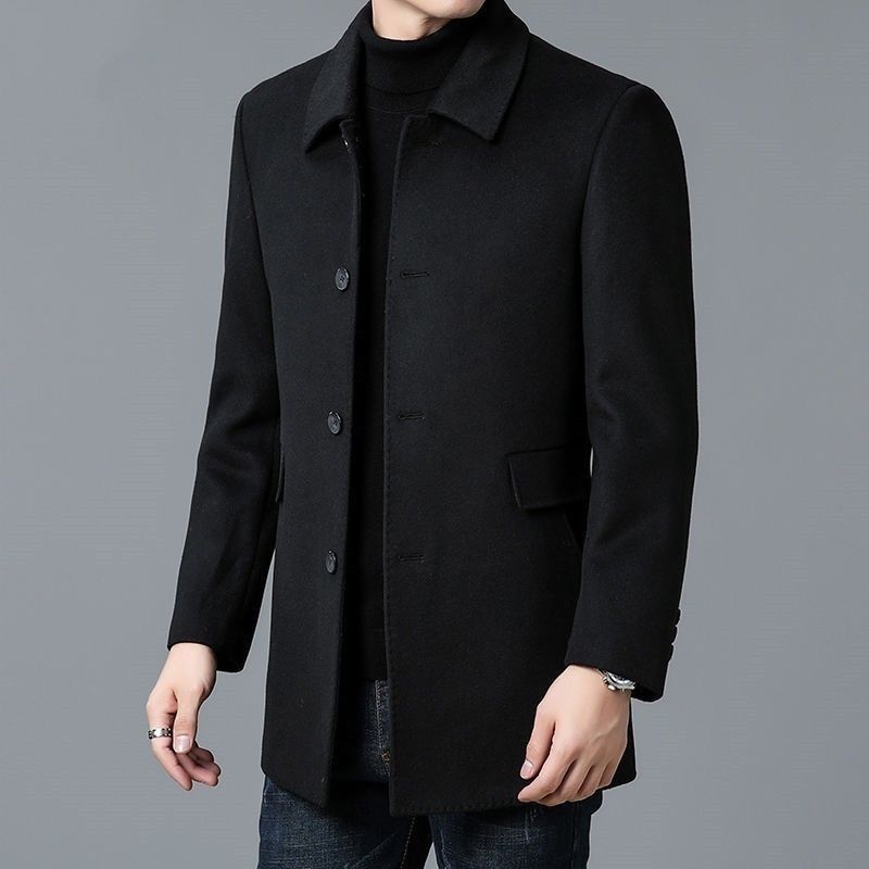 Wool Blend Coat White Mans Sha - Muffler Men Wool บทวิจารณ์และราคา
