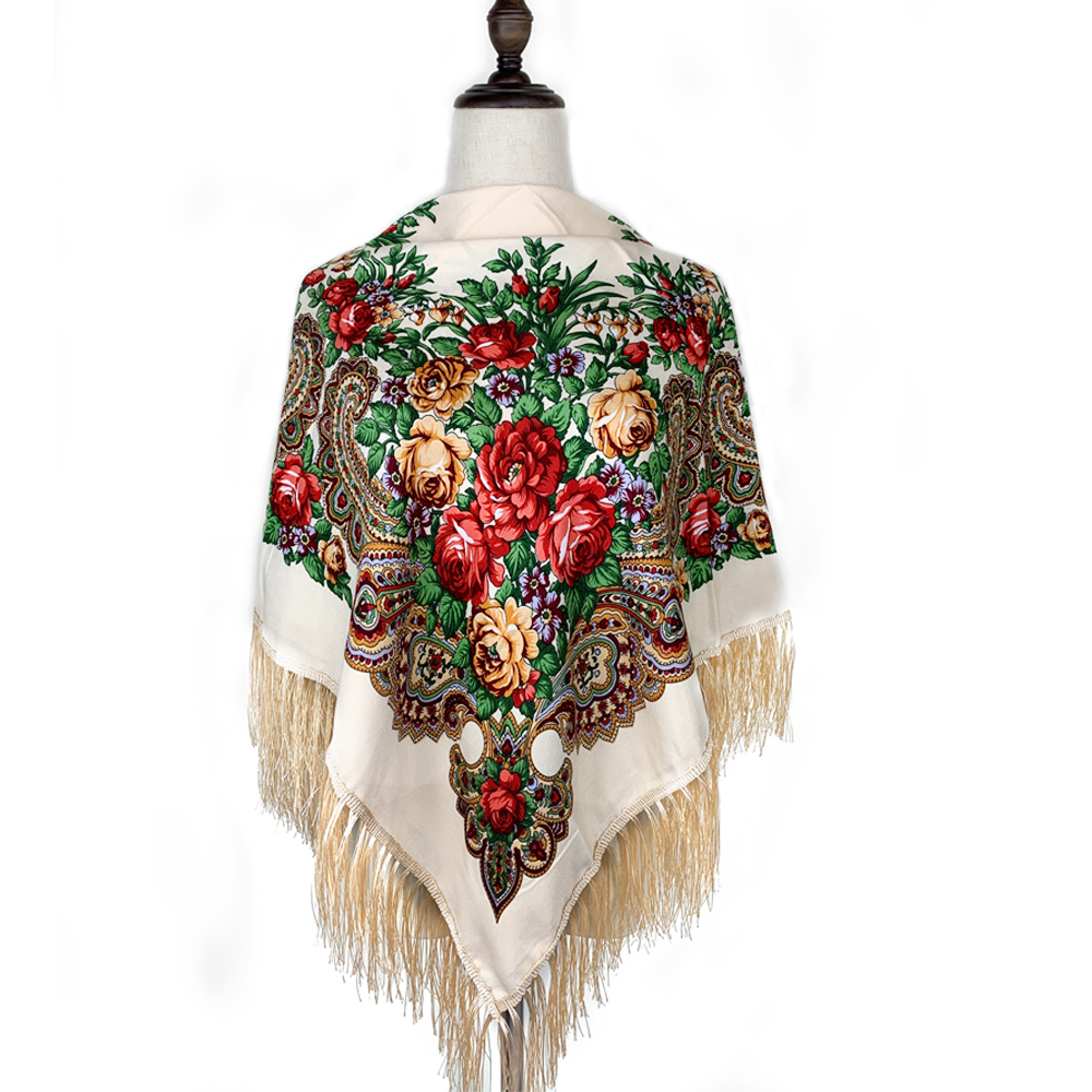 115*115cm Luxury Floral Print  - Bandana Cotton บทวิจารณ์และราคา