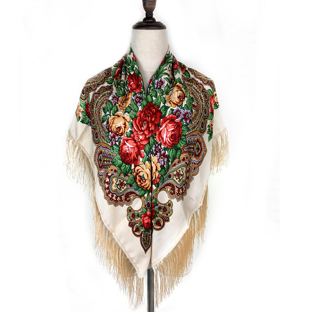 115*115cm Luxury Floral Print  - Bandana Cotton บทวิจารณ์และราคา